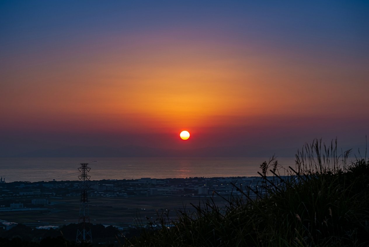 駿河湾沼津SAからの夕日